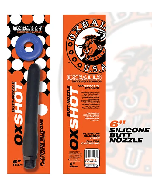 Anal Blue Ox Designs LLCDba Oxballs Oxballs Oxshot Silicone Butt Nozzle Wflex Cockring Blackblue Anal Blue Ox Designs LLCDba Oxballs Oxballs Oxshot Silicone Butt Nozzle Wflex Cockring Blackblue