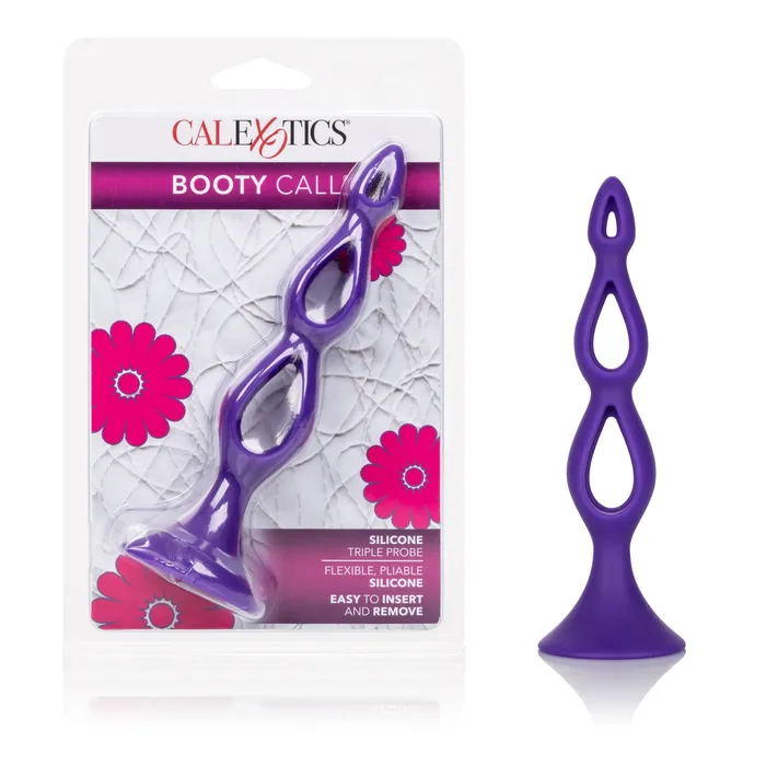 Anal California Exotic Booty Call Silicone Triple Probe Purple