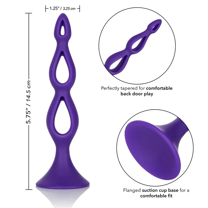 Anal California Exotic Booty Call Silicone Triple Probe Purple