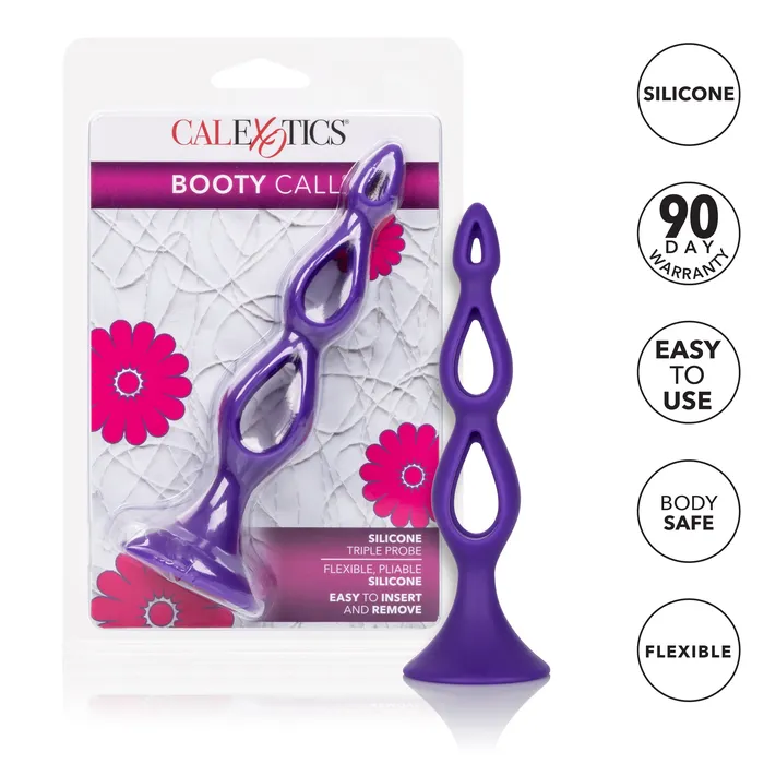 Anal California Exotic Booty Call Silicone Triple Probe Purple
