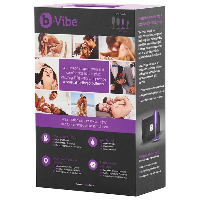 Anal BVibe Snug Plug 2Purple B Vibe Anal BVibe Snug Plug 2Purple B Vibe