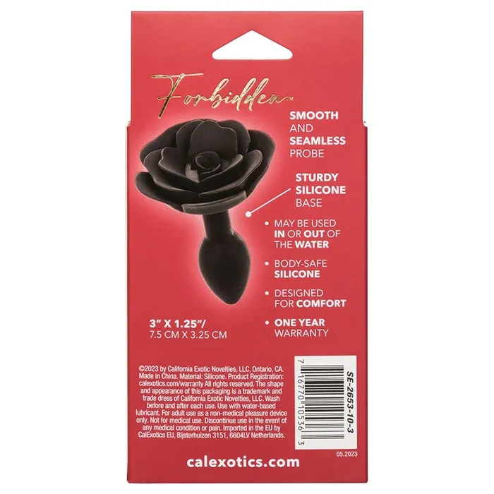 CAL EXOTICS Male Sex Toys Forbidden Small Rose Anal Plug