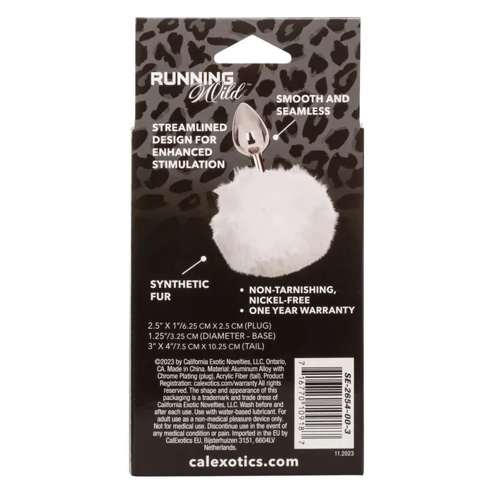 Running Wild White Bunny Tail Butt Plug Playful and Sophisticated Sensual Adventure California Exotic Novelties Anal