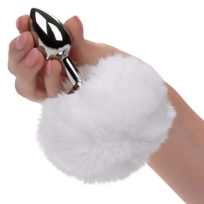 Running Wild White Bunny Tail Butt Plug Playful and Sophisticated Sensual Adventure California Exotic Novelties Anal