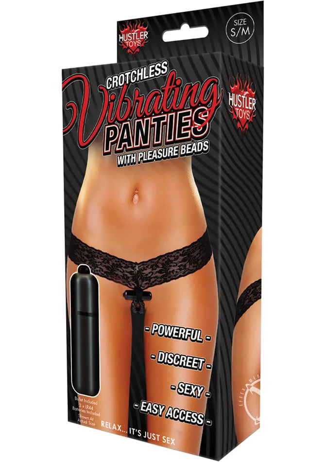 Hustler Toys Hustler Toys Crotchless Vibrating Panties Panty Vibe with Pleasure Beads Female Sex Toys Hustler Toys Hustler Toys Crotchless Vibrating Panties Panty Vibe with Pleasure Beads Female Sex Toys
