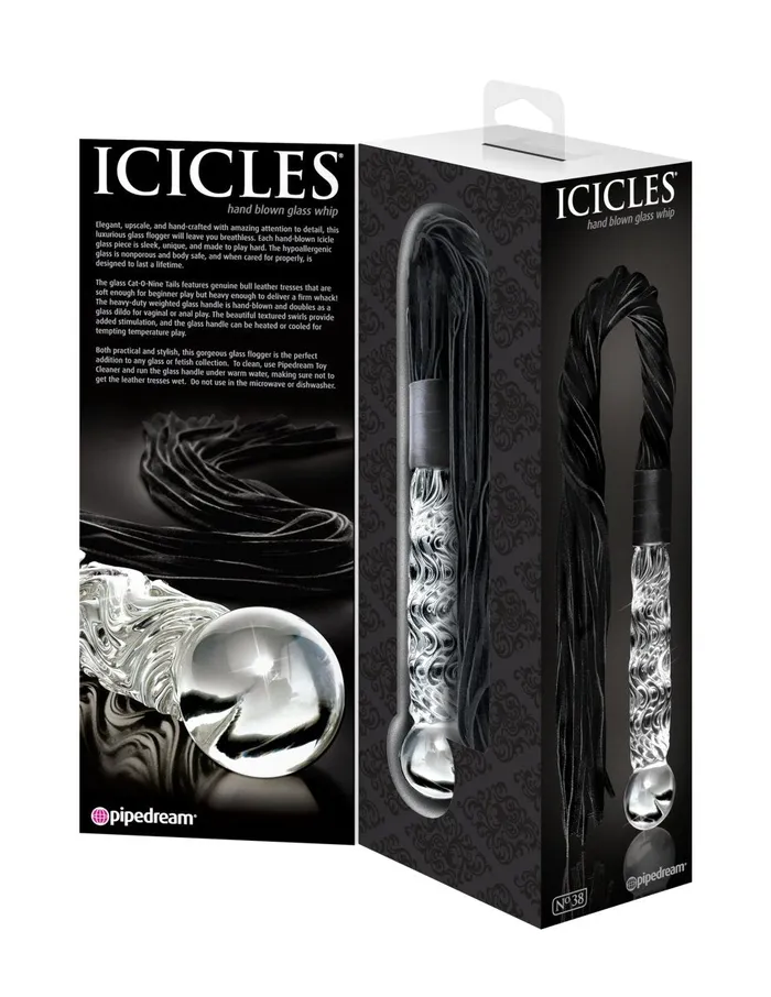 Icicles No 38 Clear Black Pipedream Anal Icicles No 38 Clear Black Pipedream Anal