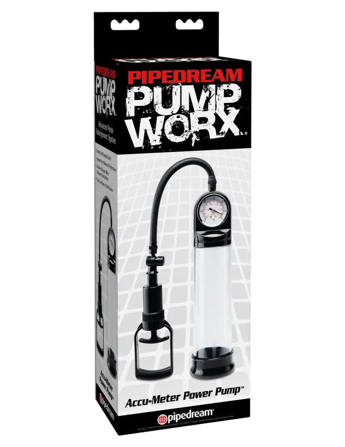 Pump Worx AccuMeter Power Pump Black Pipedream Male Sex Toys