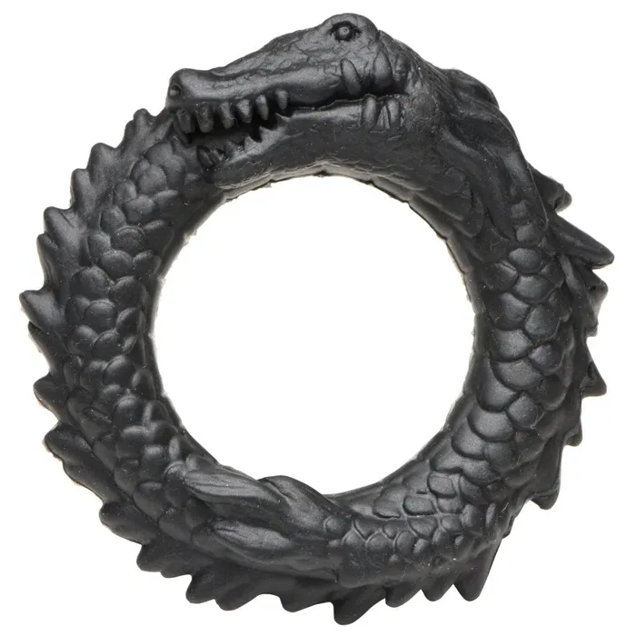 XR Brands Creature Cocks Anal Black Caiman Silicone Cock Ring Black XR Brands Creature Cocks Anal Black Caiman Silicone Cock Ring Black