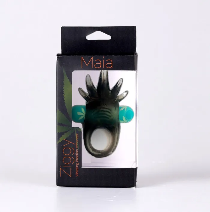Ziggy Pot Leaf USB Rechargeable Vibrating Erection Enhancer Ring 420 Series Maia Toys Male Sex Toys Ziggy Pot Leaf USB Rechargeable Vibrating Erection Enhancer Ring 420 Series Maia Toys Male Sex Toys