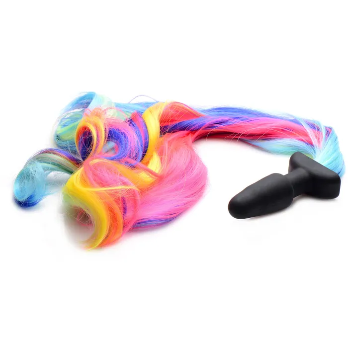 Anal XR Brands Rainbow Pony Tail Anal Plug