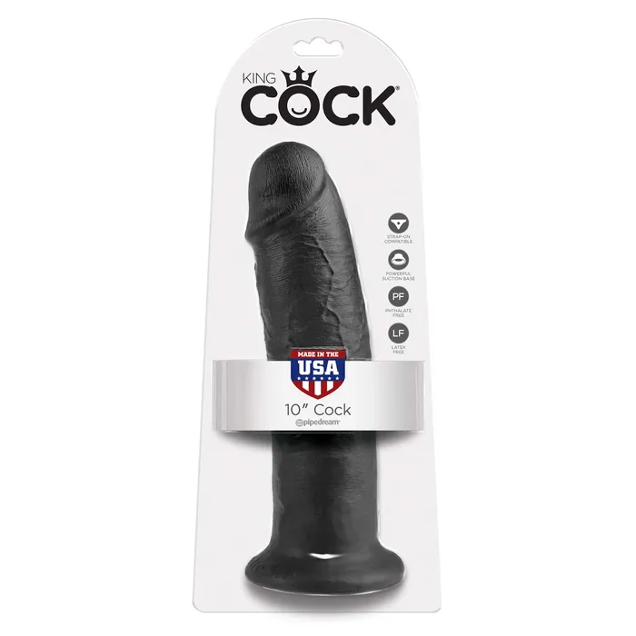 Dildos King Cock King Cock Ultra Realistic 10 Inch Black Suction Cup Dildo