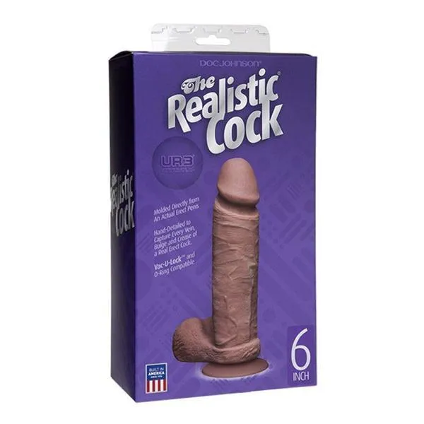 Doc Johnson Realistic UR3 6 Inch Brown Dildo Doc Johnson Anal