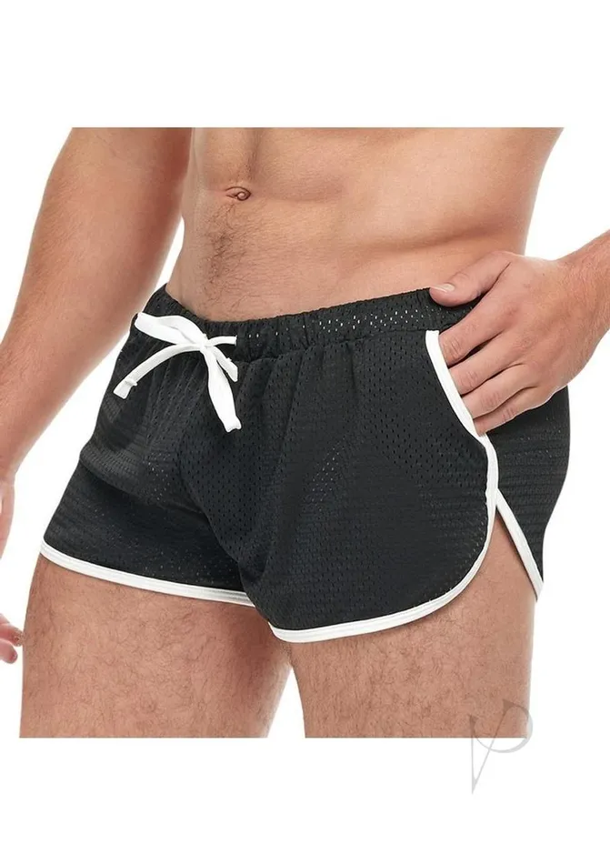 Goal Line Vibrators Goal Line Side Split Mesh Short Sm Blk