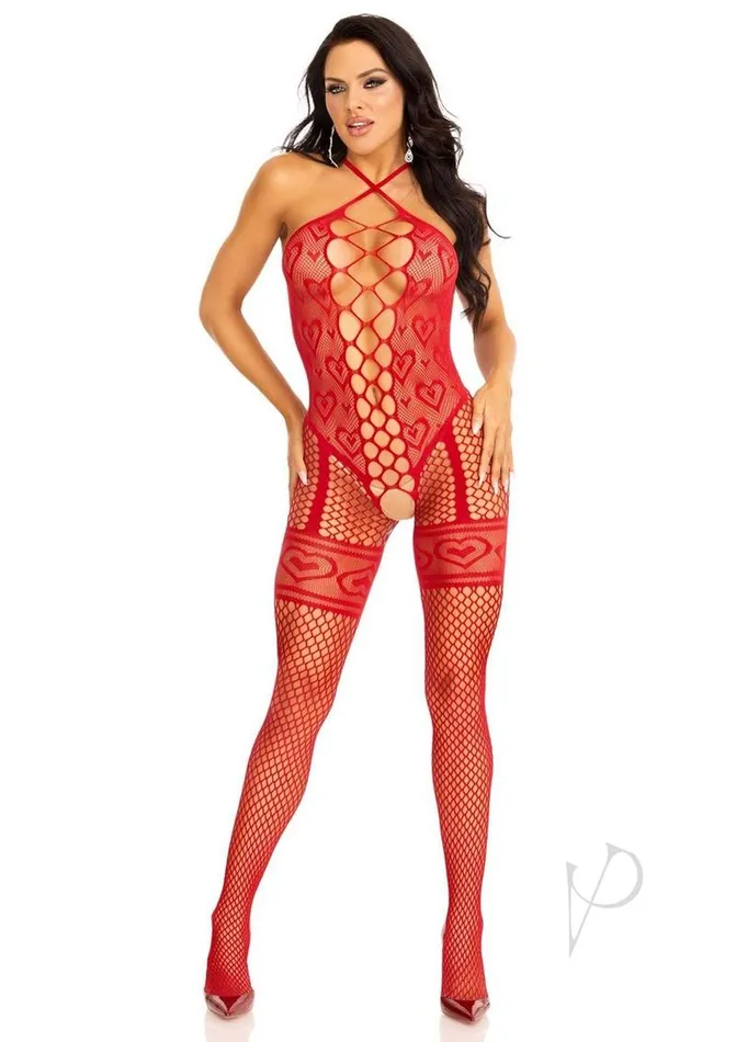Heart Halter Bodystocking Garter Os Red Leg Avenue Anal Heart Halter Bodystocking Garter Os Red Leg Avenue Anal
